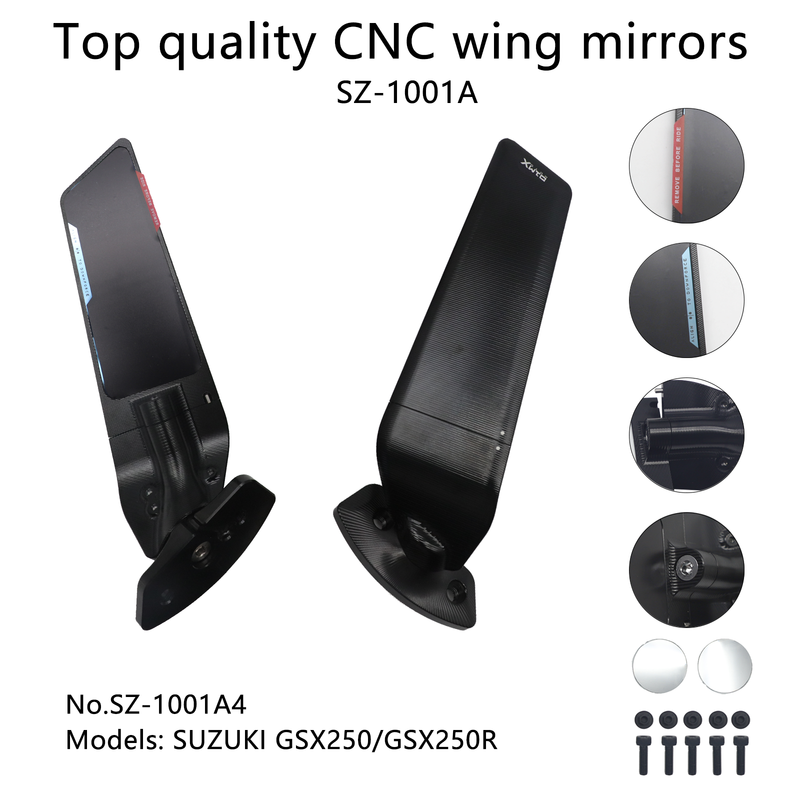 Stealth Mirrors Wind Wing Rear View Mirrors  For SUZUKI GSX250R  GSX250
