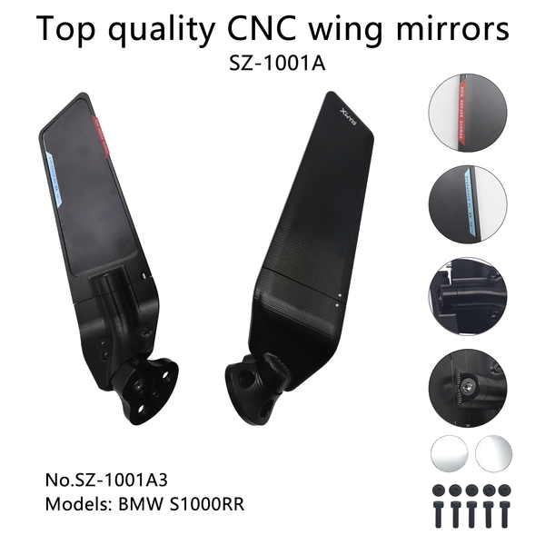 Stealth Mirrors Wind Wing Rear View Mirrors  For BMW S1000RR 2009-2018