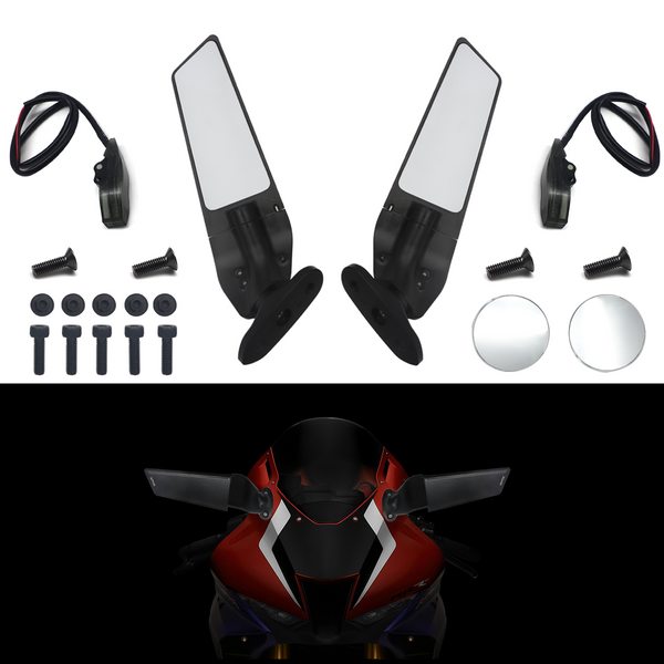 Stealth Mirrors Wind Wing Rear View Mirrors  For YAMAHA R25 R3 R15-V3