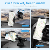 D1M Cell Phone Holder Car Phone Mount for Car Air Vent Dashboard Windshield with iPhone 13, All Type of Samsung Phones and All moblie Phones